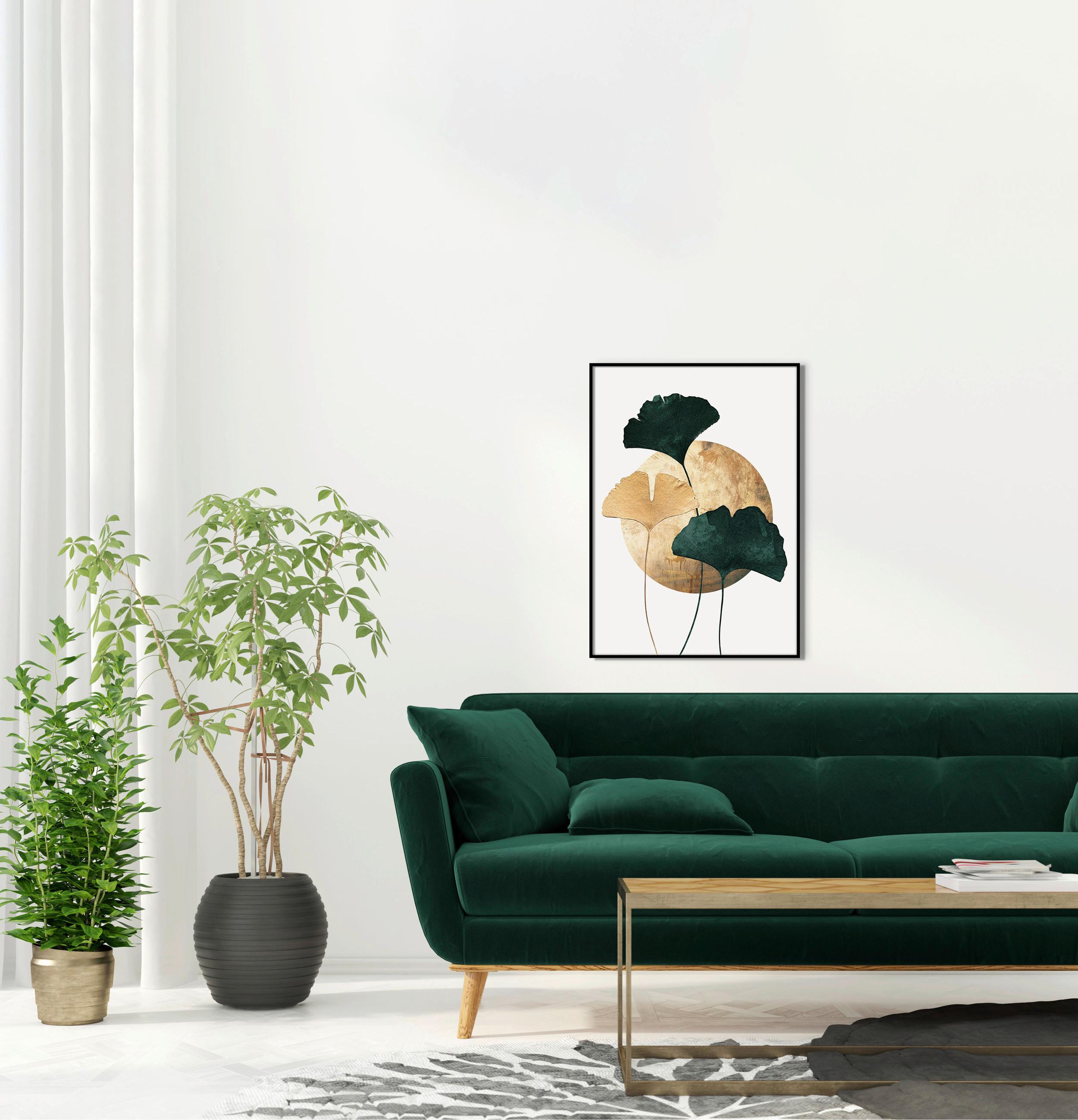 TAVLA ELENA - grön/svart, Modern, papper/trämaterial (50/70cm) - Mömax