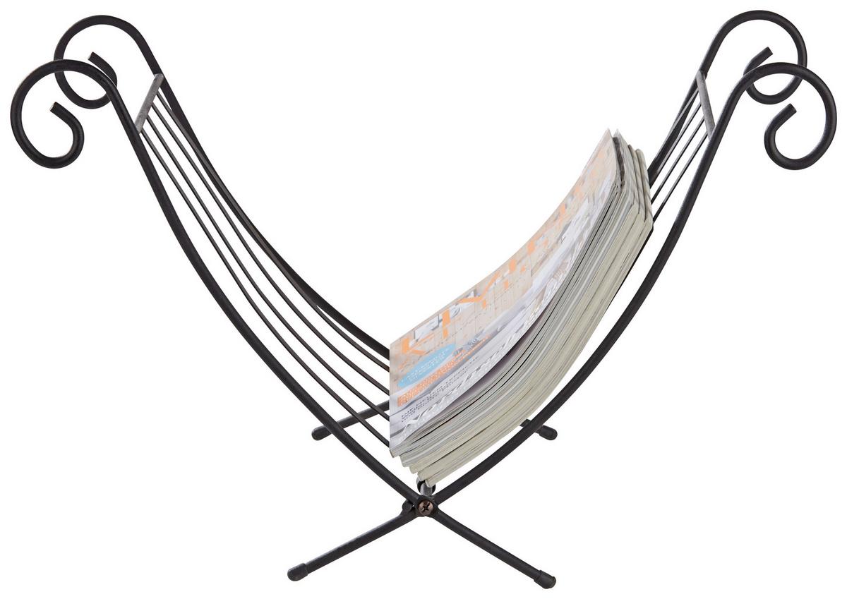 Stojalo Za Časopise Iron, Črna, Jeklo - črna, Romantika, kovina (32/35/35cm) - Mömax