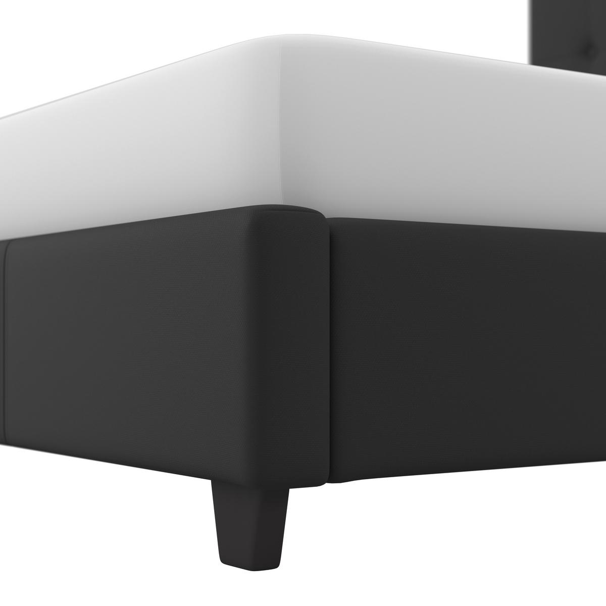 Polsterbett Frederico Schwarz ca. 180 x 200 cm - Schwarz, MODERN, Holz/Holzwerkstoff (180/200cm) - Bessagi Home