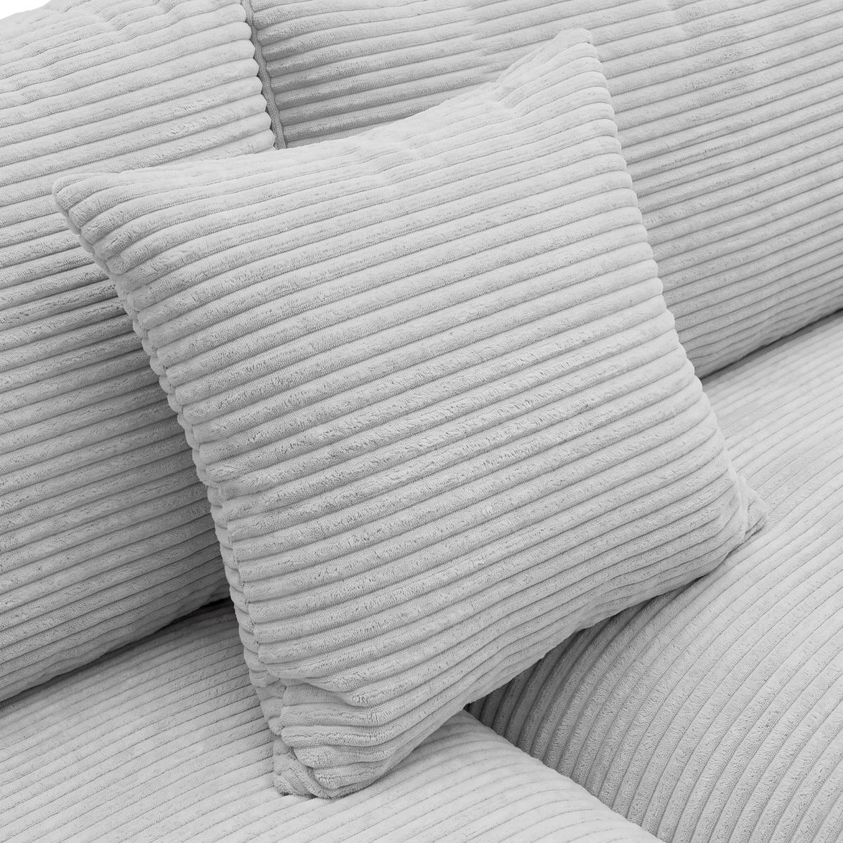 Ecksofa Pedro Hellgrau - Hellgrau/Schwarz, MODERN, Kunststoff/Textil (300/190cm) - Mömax