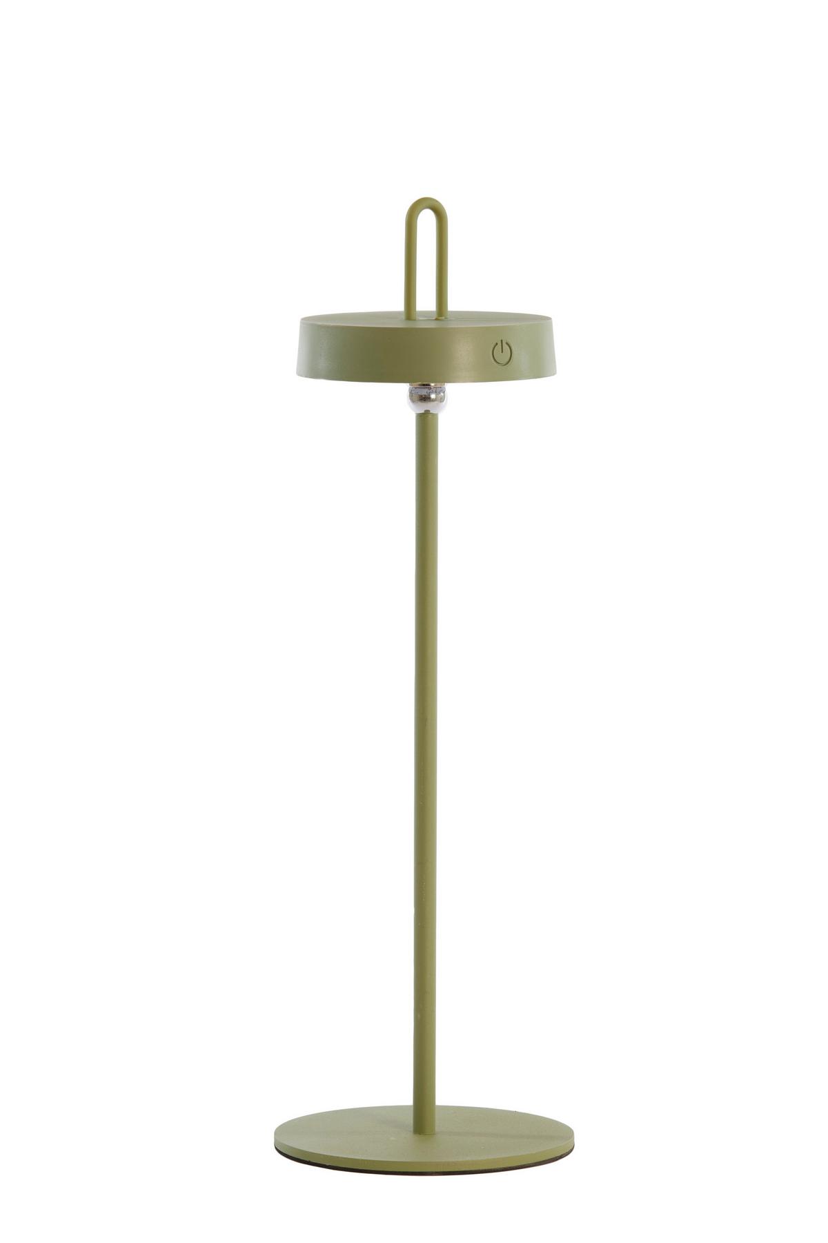 LAMPA STOŁOWA LED 1887369 AMPEHA - oliwkowa zieleń, Trend, tworzywo sztuczne/metal (13/47cm) - Light & Living