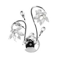 Wandleuchte Ninfea Chromfarben max. 3 Watt - Chromfarben, KONVENTIONELL, Glas/Metall (25/35cm)