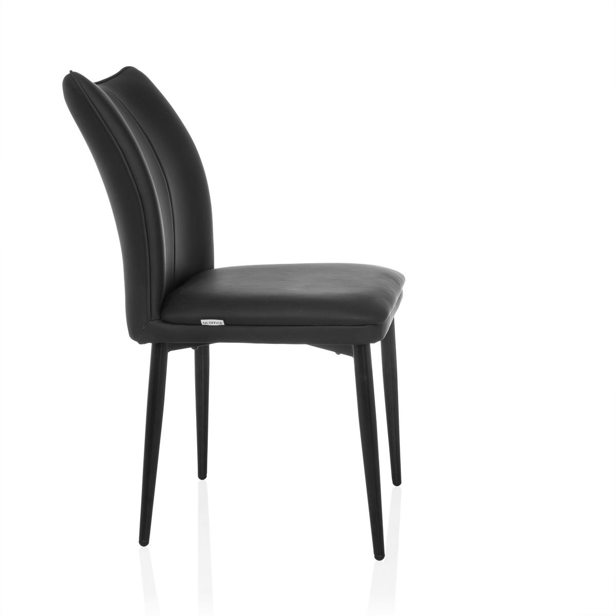 Stol Viseto, Črna - črna, Moderno, kovina/tekstil (47/87/61cm) - MID.YOU