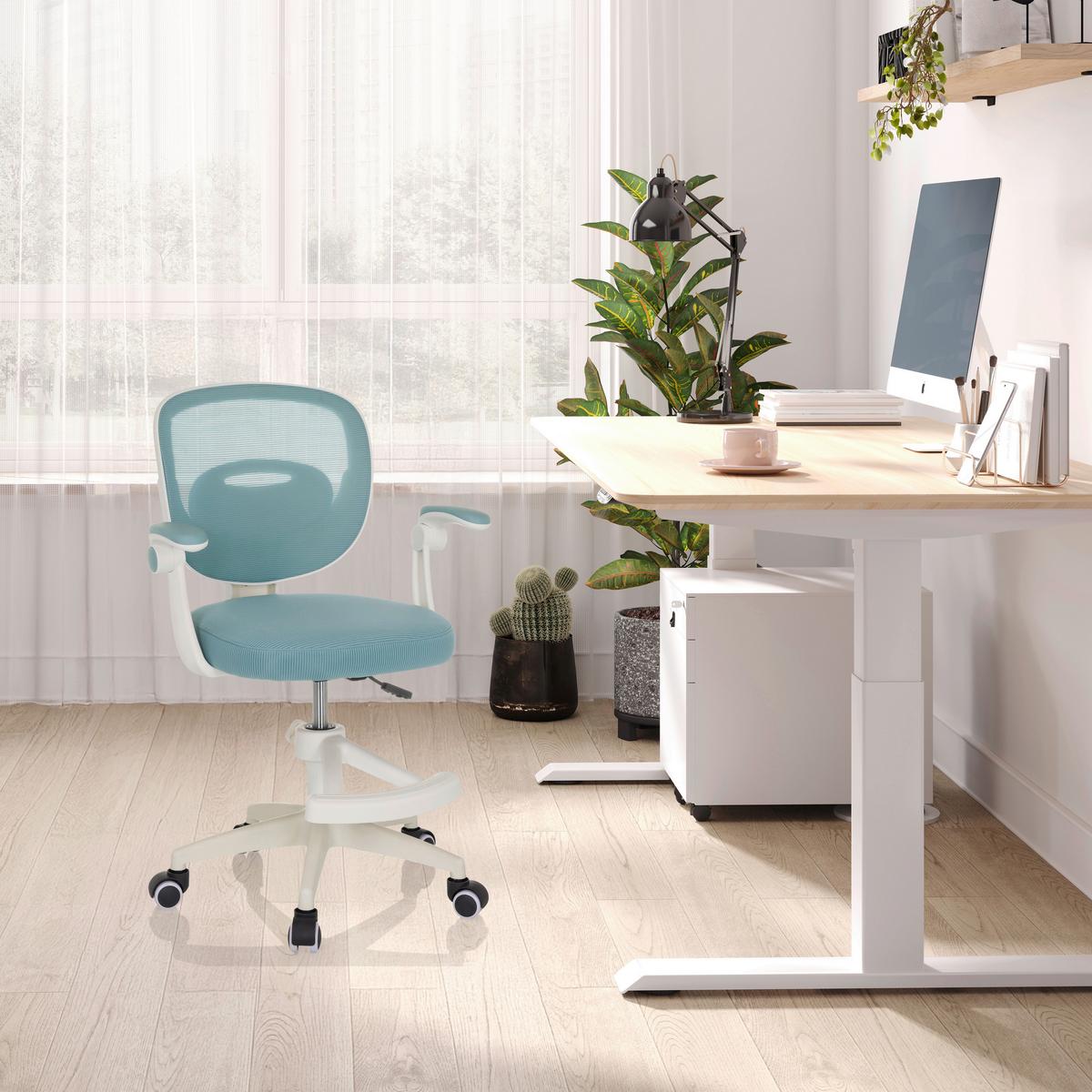 Mladisnki Vrtljivi Stol Kiddy Smart, Modra - bela, Moderno, umetna masa/tekstil (61/84-97/55cm) - MID.YOU