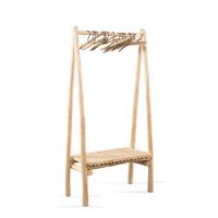 Garderobe Samuel 4 Eukalyptusholzfarben - Eukalyptusholzfarben, Modern, Holz (80/160/40cm) - Mömax