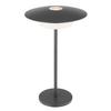 Akku-Tischleuchte Kyler Grau/Weiss max. 3 Watt - Weiss/Schwarz, Design, Kunststoff/Metall (18/30cm) - Globo