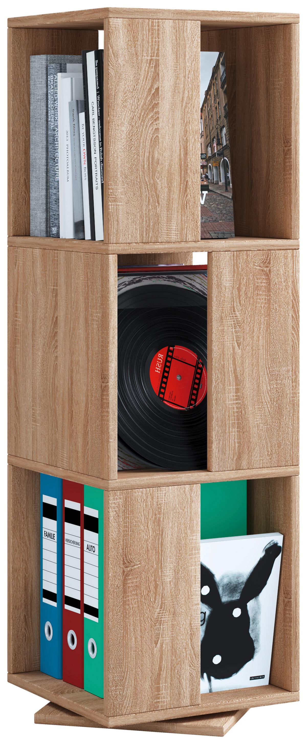 Vrtljiv Regal Stifta Xl, Hrast - hrast sonoma, Basics, leseni material (34/109/34cm) - MID.YOU