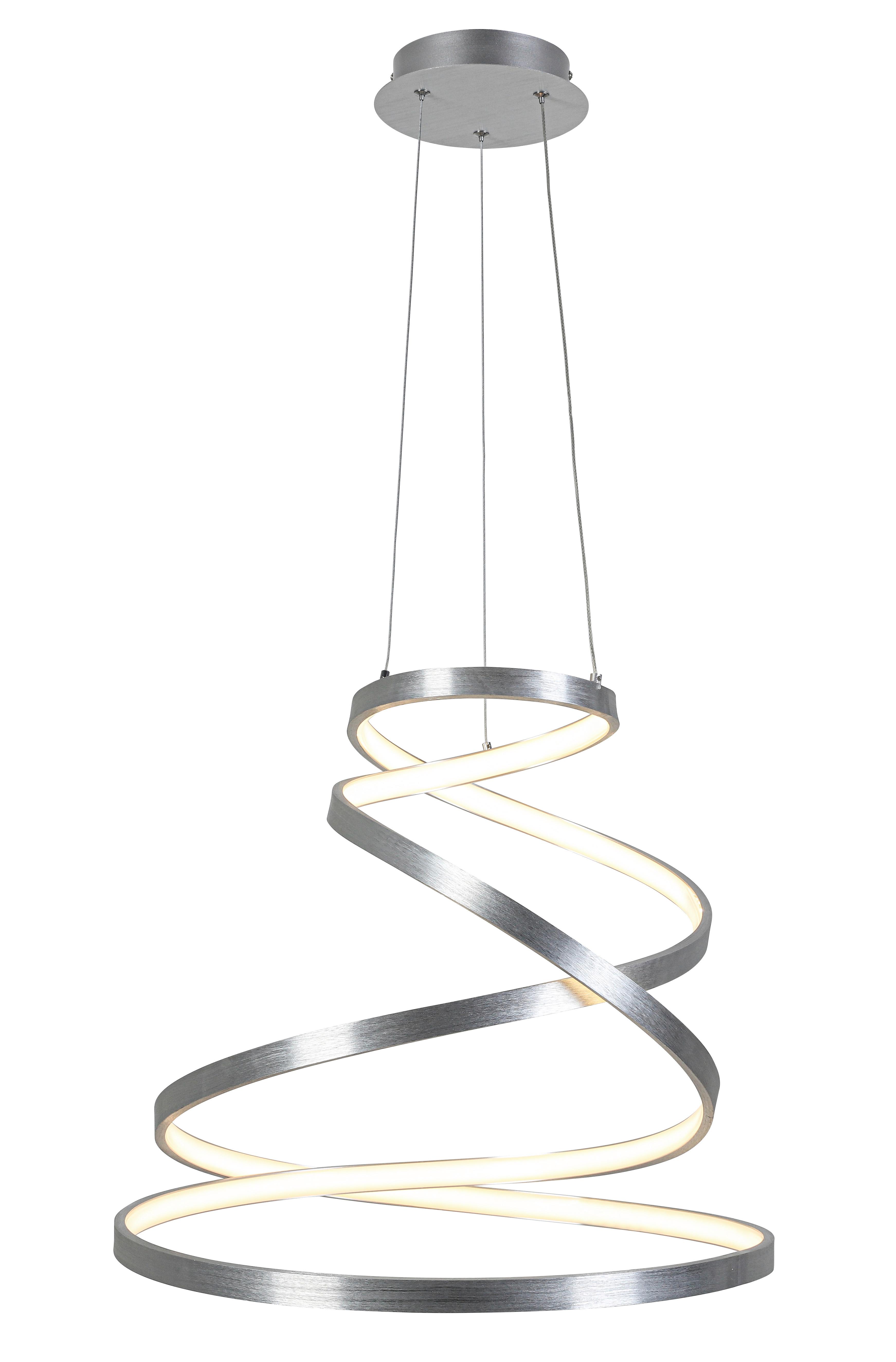LED-HÄNGLAMPA SILVI - silver, Modern, metall/plast (50/50/120cm) - Mömax