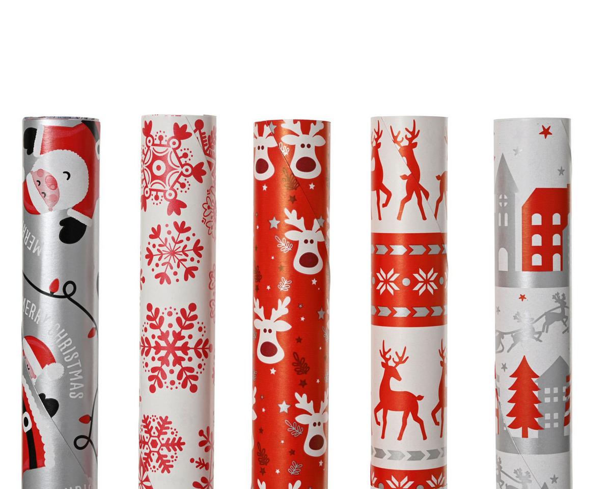 Hârtie de împachetat cadouri Chrisi - multicolor, Basics, hârtie (70/200cm)