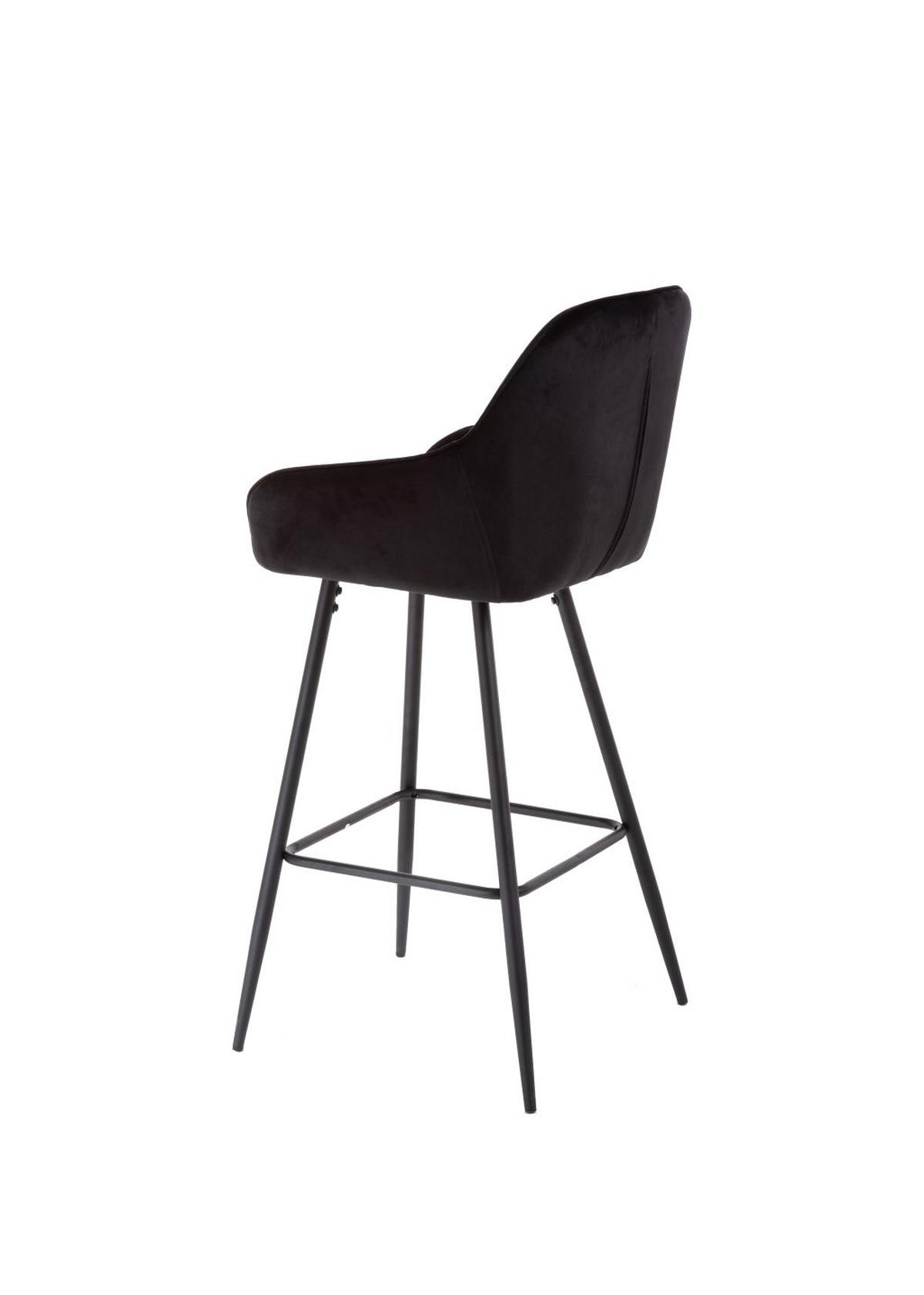 STOŁEK BAROWY TONI -EXKLUSIV- - czarny, Design, metal/tkanina (55/107/53cm) - Carryhome