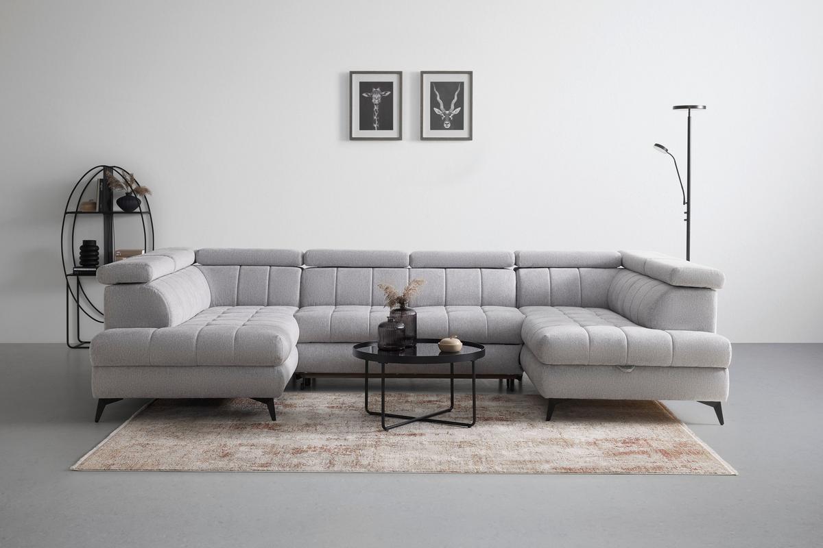 Kutna Garnitura Look - srebrne boje/crna, Moderno, drvo/metal (343/82-100/195cm) - Mömax