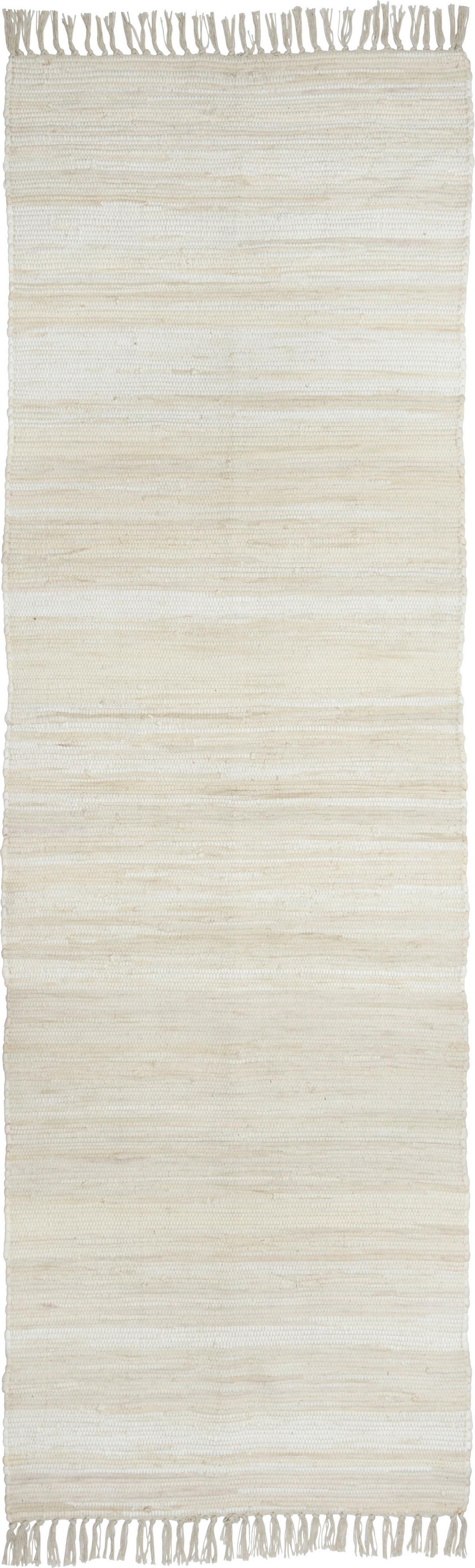 Fleckerlteppich Julia 3 in Creme ca. 70x230cm - Creme, ROMANTIK / LANDHAUS, Textil (70/230cm) - Modern Living