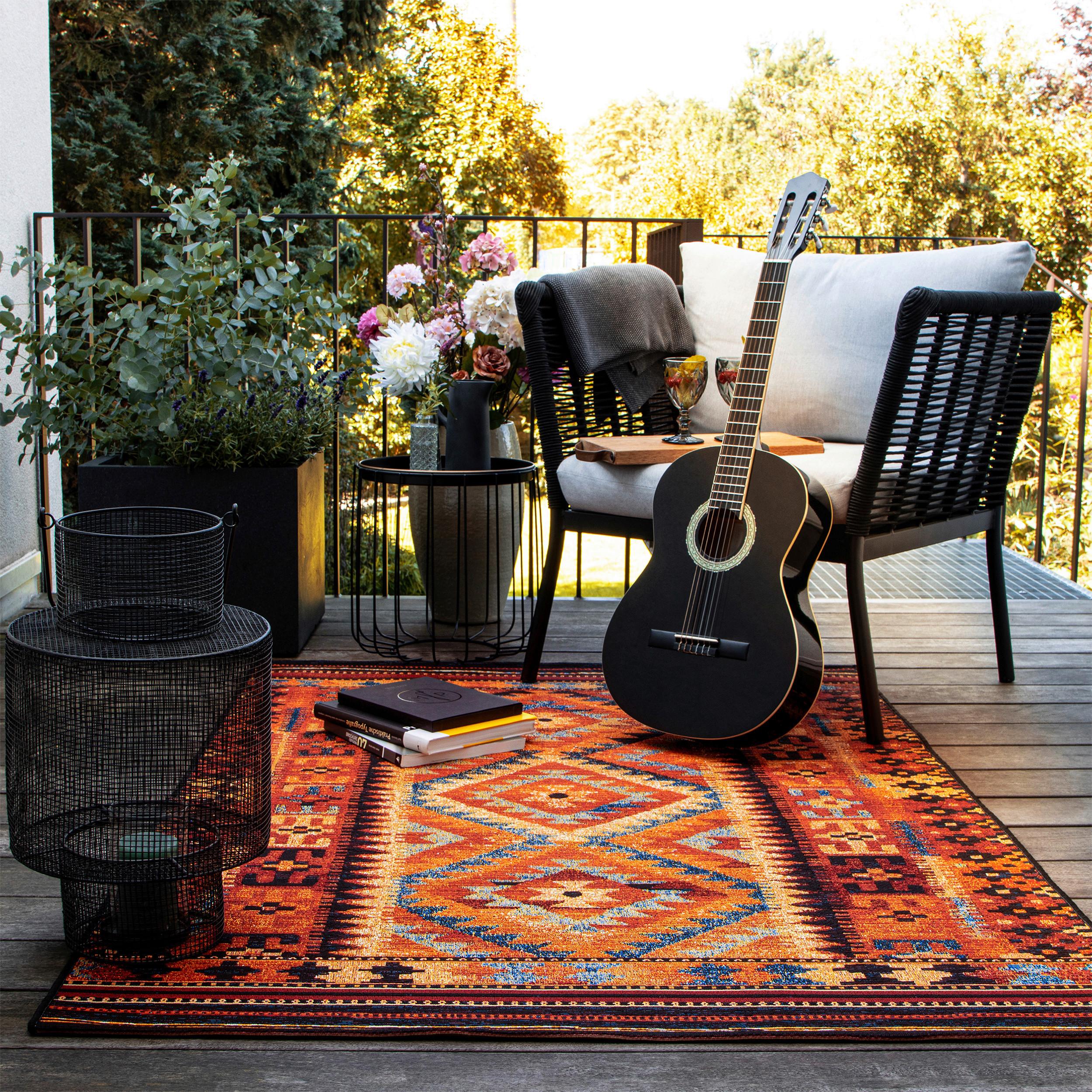 Outdoorteppich my Gobelina Multicolor/Rot ca. 80x150cm - Rot/Multicolor, Design, Textil (80/150cm) - Obsession