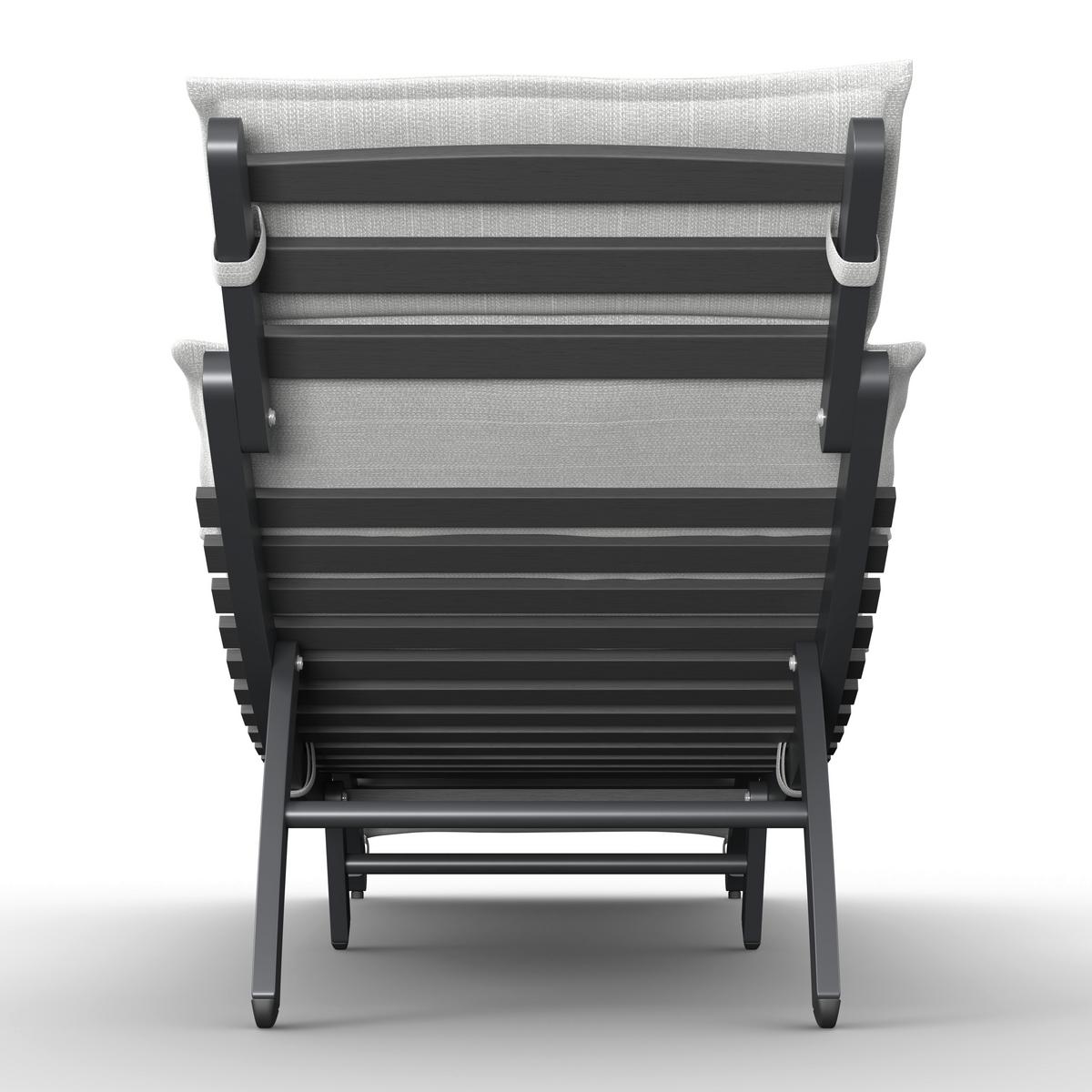 Gartenliege Belinda Grau Aluminium/Outdoorstoff - Dunkelgrau/Grau, MODERN, Kunststoff/Textil (180/54/70cm) - Bessagi Garden