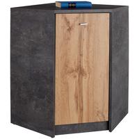 Komoda 4-You Yuk10 - siva/barve hrasta, Moderno, leseni material (60,9/85,4/60,9cm) - Mömax