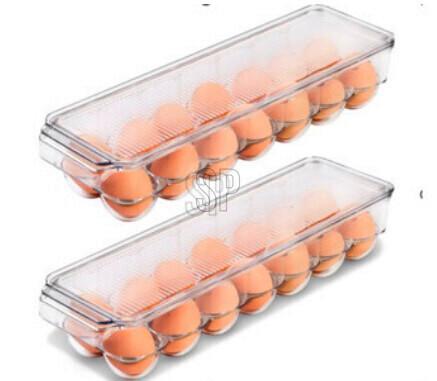 Tojástartó Eggs - átlátszó, műanyag (36/10,5cm)