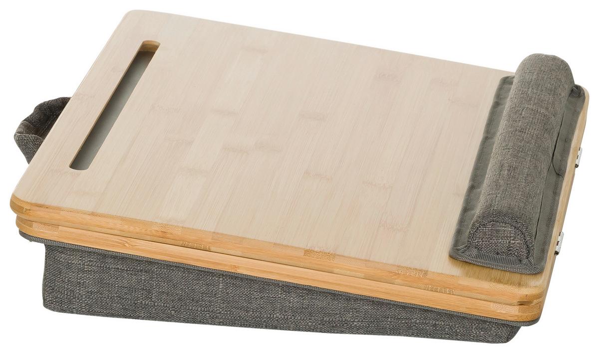 Podloga Za Prenosnik Comfilap Iii, Siva, Bambus - siva/rjava, Basics, tekstil/naravni materiali (42/9/34cm) - MID.YOU