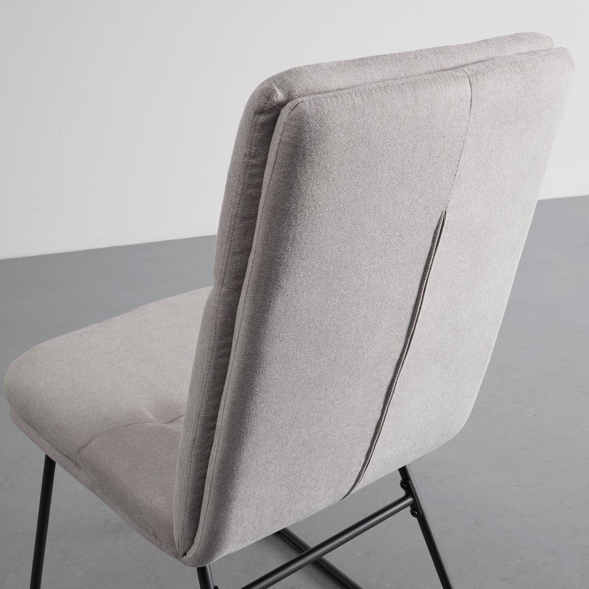ZESTAW KRZESEŁ LEO - czarny/taupe, Modern, metal/tkanina (49/99/68cm) - Bessagi Home