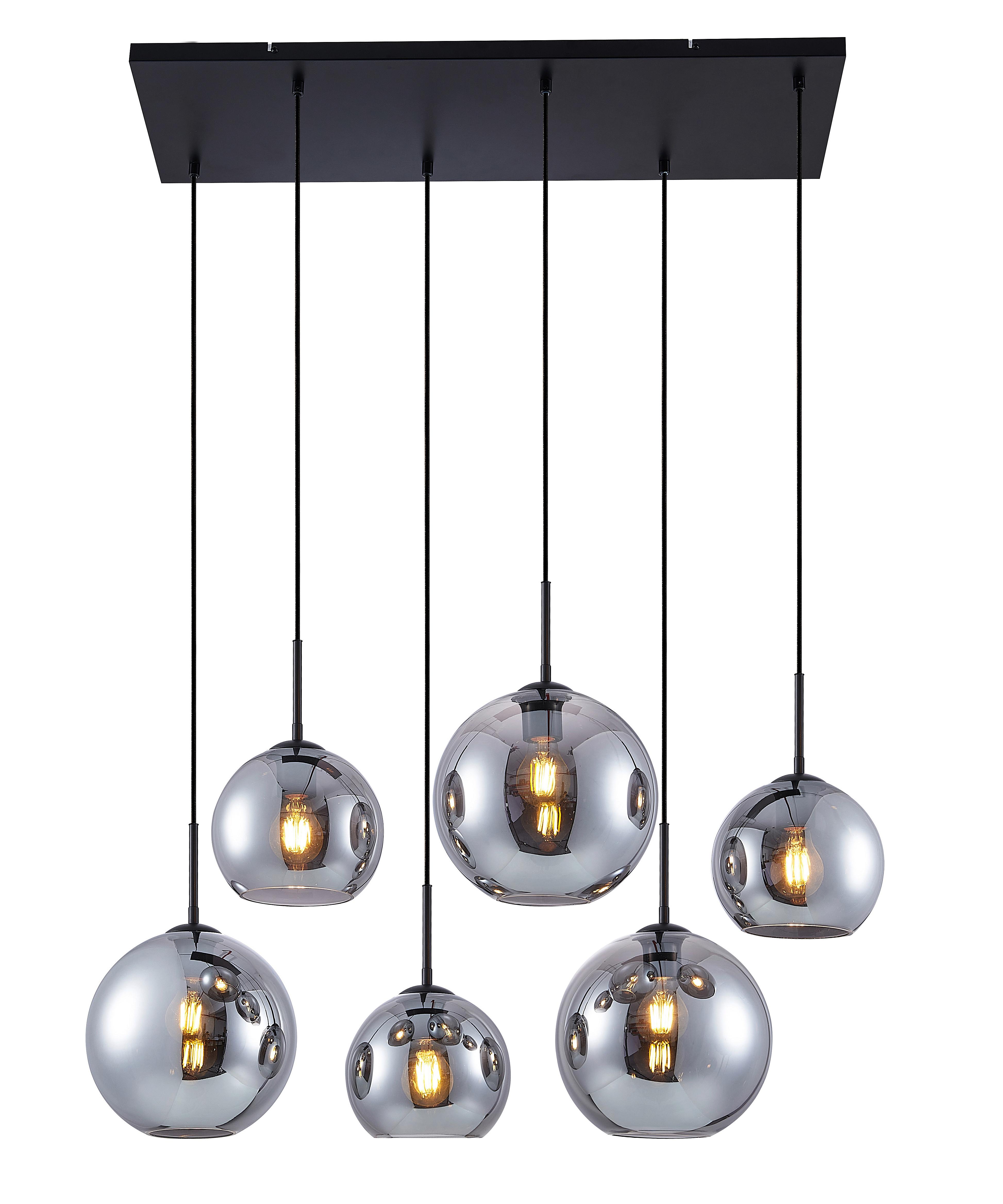 LAMPA WISZĄCA AMELIE *SBN* - kolor bursztynowy, Basics, metal/szkło (97,5/42,5/150cm) - Novel