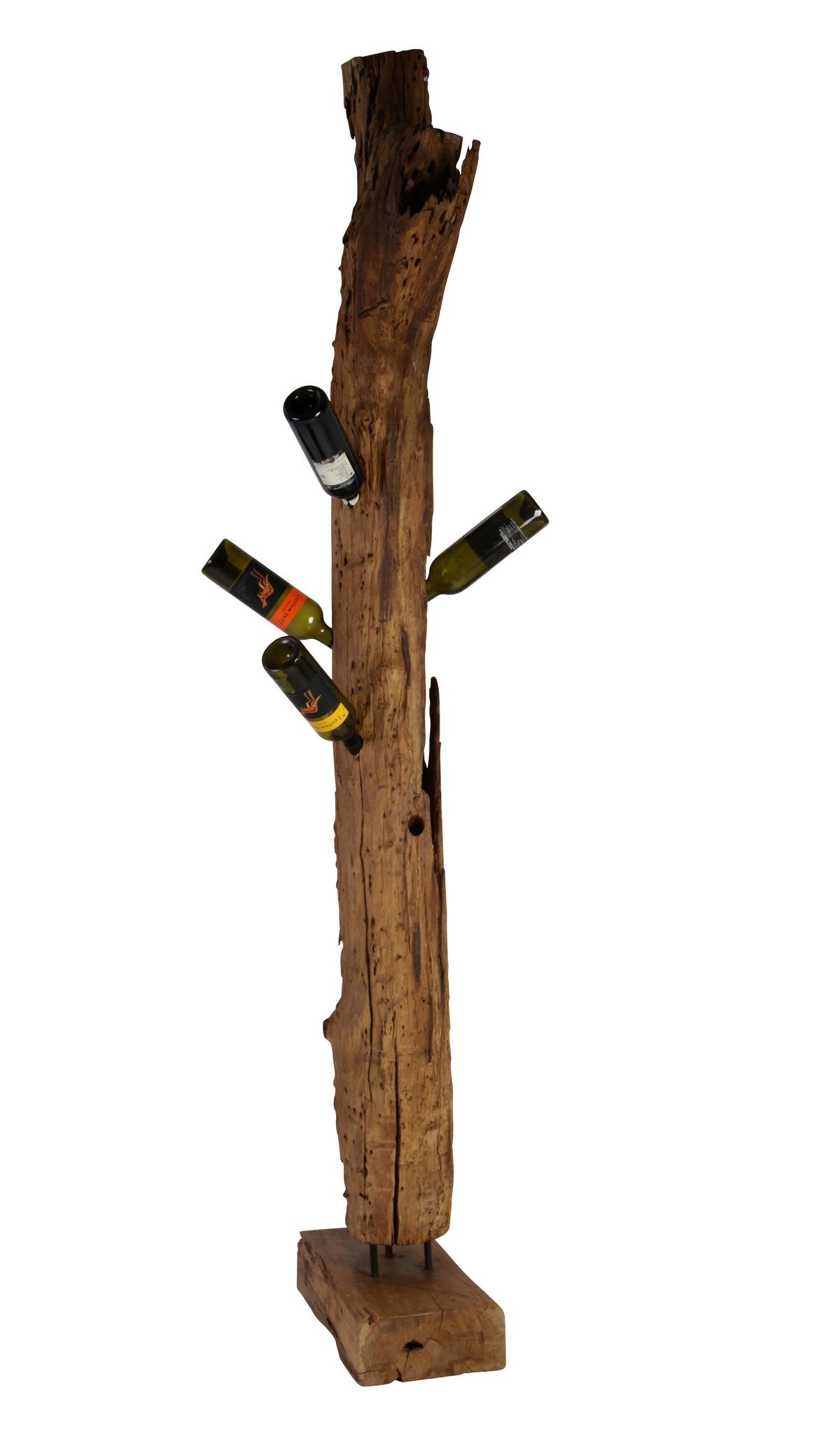 Flaschenträger in Teakfarben - Teakfarben, LIFESTYLE, Holz (32/180/32cm) - Premium Living
