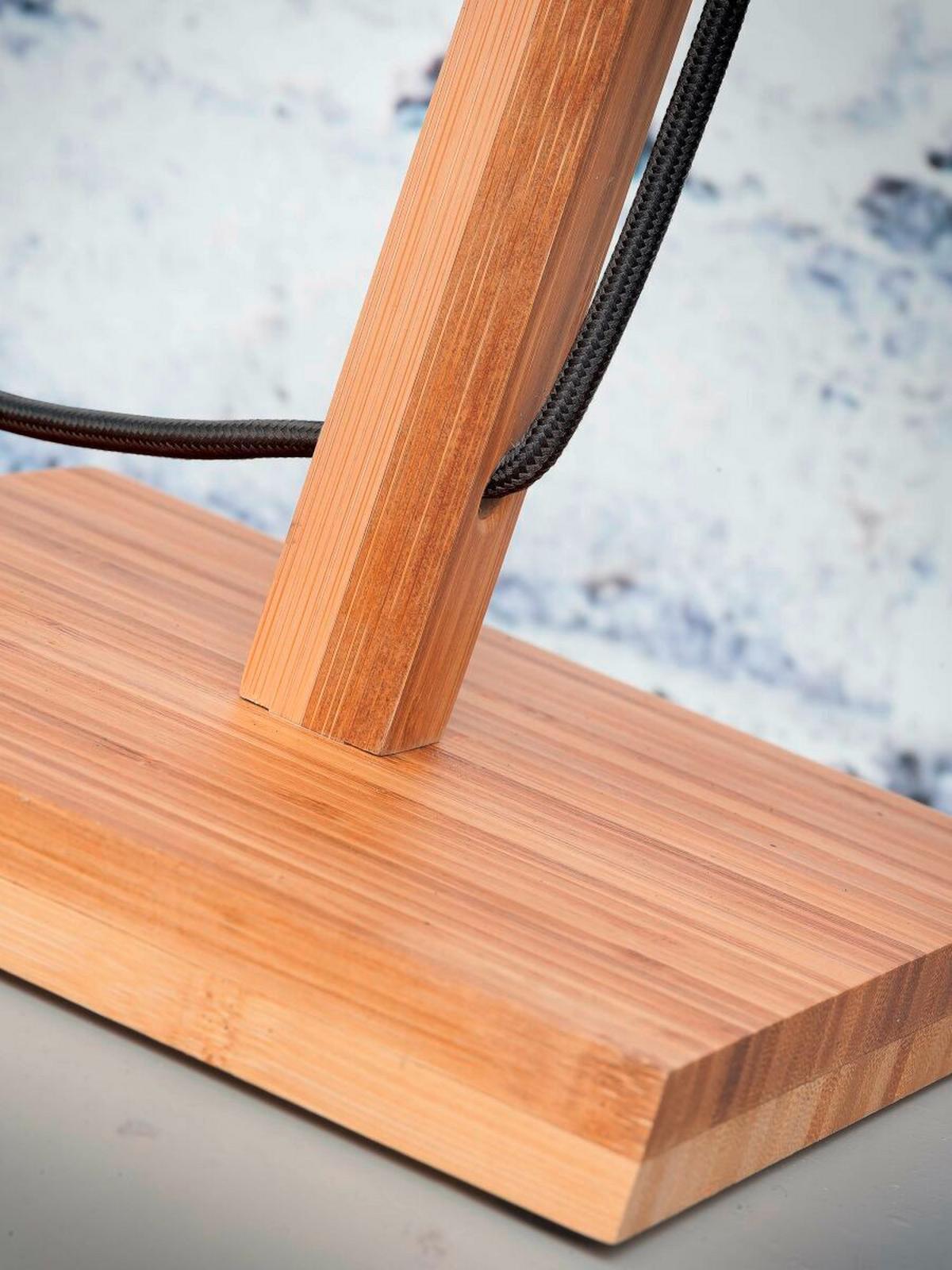 Namizna Svetilka Bhutan, Črna, Bambus - črna/naravne barve, Trend, les (22/45cm) - Good & Mojo