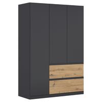 Omara S Klasičnimi Vrati Costa, Siva, Barva Hrasta - siva/hrast artisan, Moderno, leseni material (136/197/54cm) - Rauch Möbel