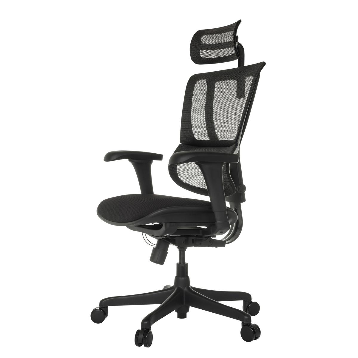 Drehstuhl Ergohuman Slim Eco F Gen2 Schwarz - Schwarz, MODERN, Kunststoff/Textil (69/112 - 134/63cm) - MID.YOU