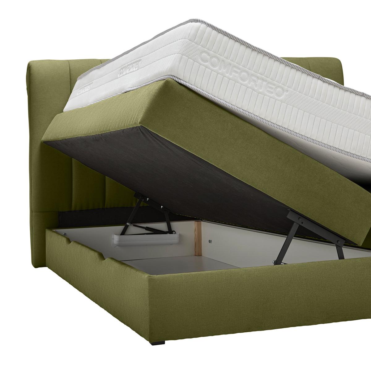 Boxspringbett Belano Grün ca. 180x200cm - Grün, KONVENTIONELL, Holz/Holzwerkstoff (180/200cm) - Premium Living