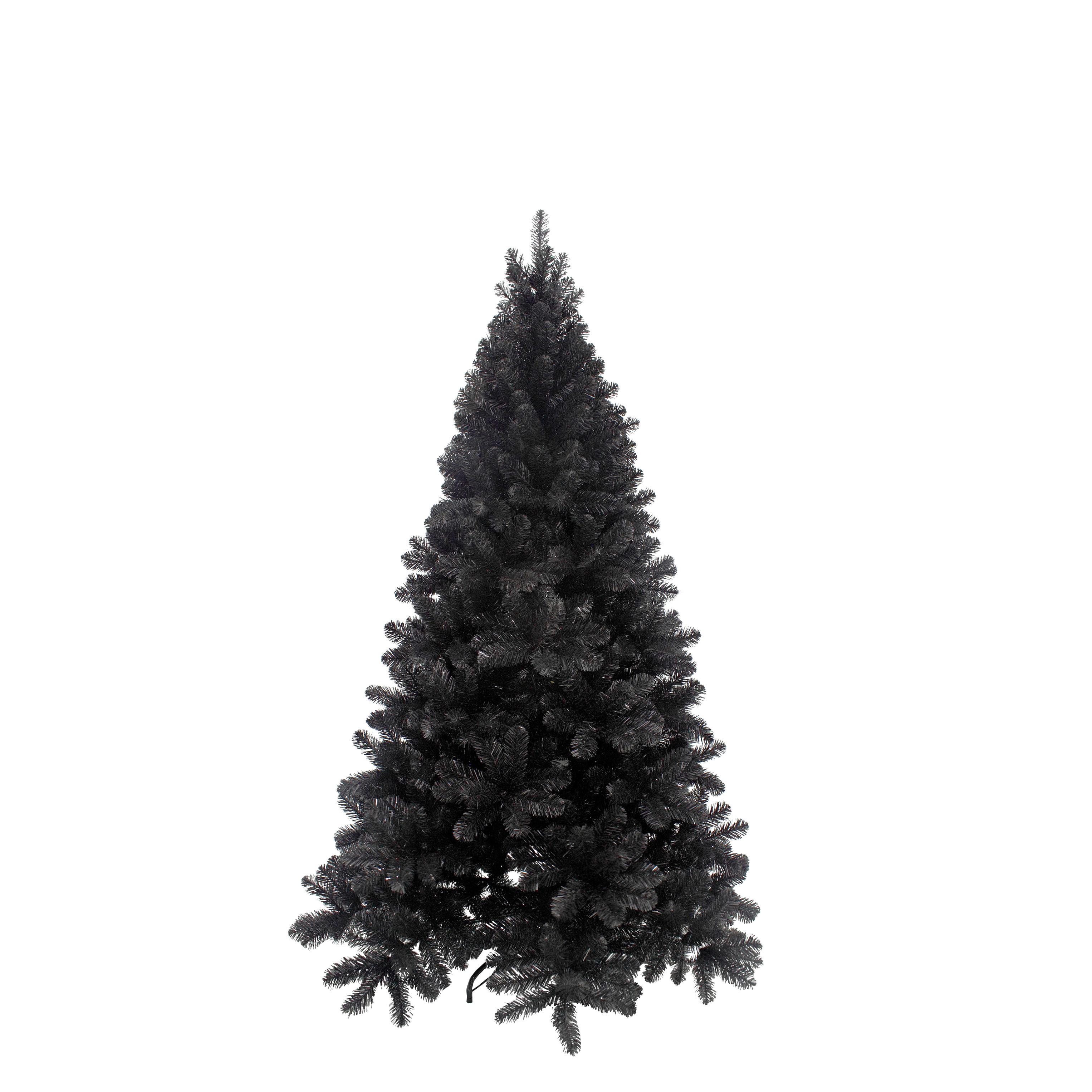Weihnachtsbaum Tuscan Schwarz - Schwarz, MODERN, Kunststoff (109/185cm) - Mömax