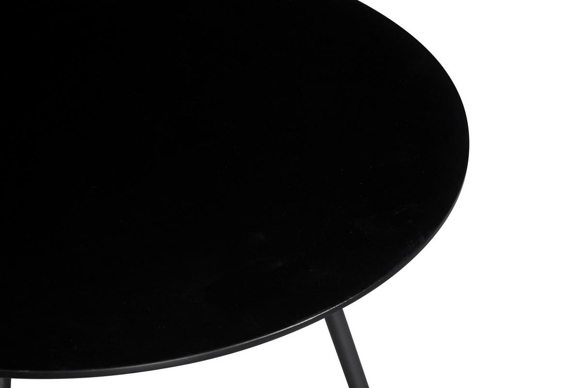 Măsuță de cafea MICA - negru, Modern, metal/material pe bază de lemn (55/46cm) - Modern Living