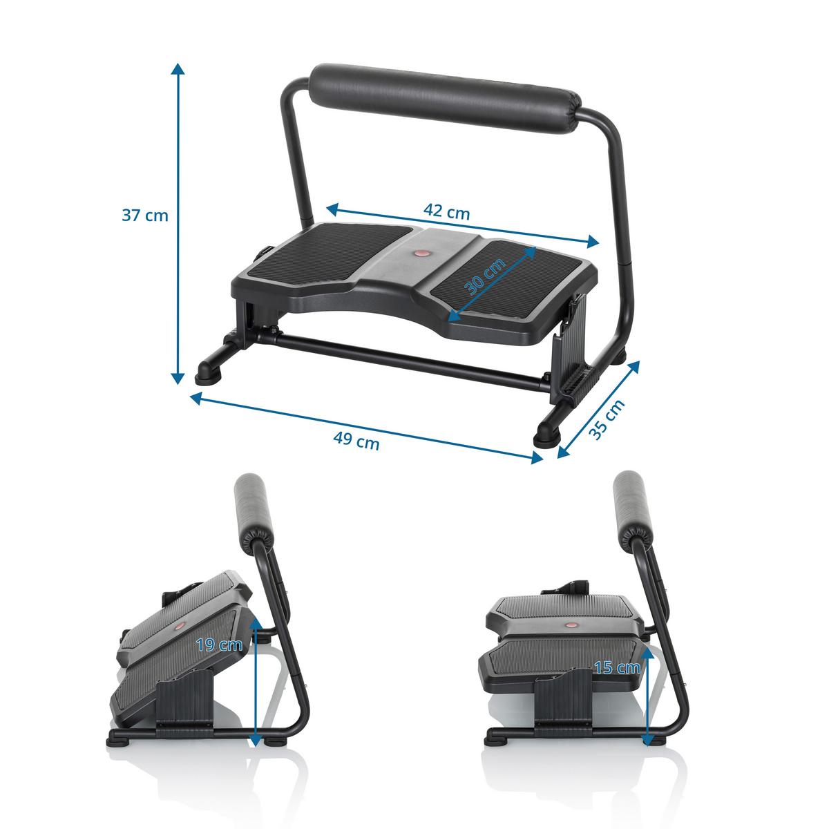 Opora Za Noge Podi F, Črna - črna, Basics, kovina/umetna masa (49/37/35cm) - MID.YOU