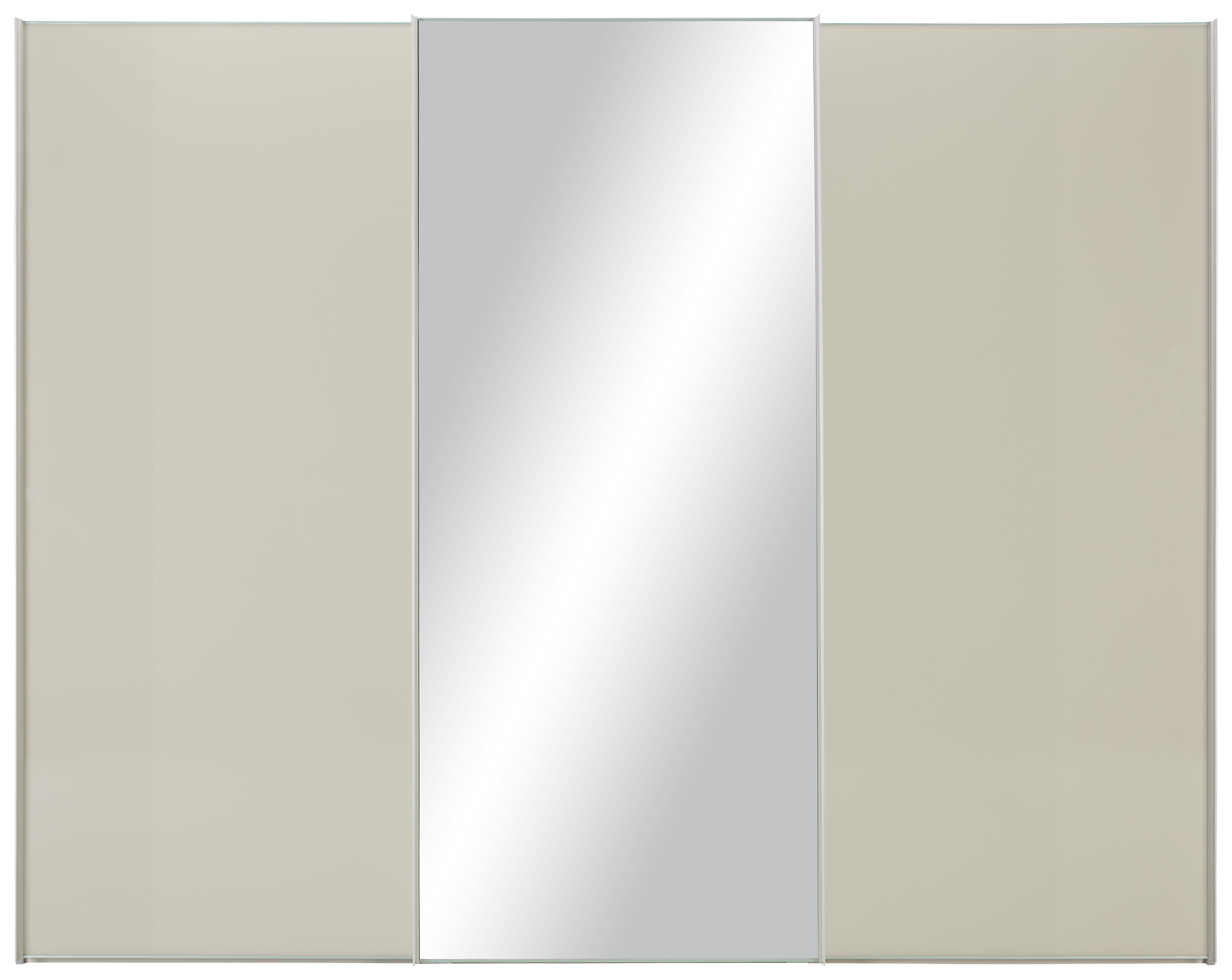 Schwebetürenschrank Sonate Rom ca. 280x222x68 cm - Sandfarben/Hellgrau, Modern, Glas/Holzwerkstoff (280/222/68cm) - Premium Living