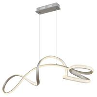 LED Függőlámpa 67341n Swirl - nikkelszínű/átlátszó, Design, műanyag/fém (108/33/120cm) - Globo