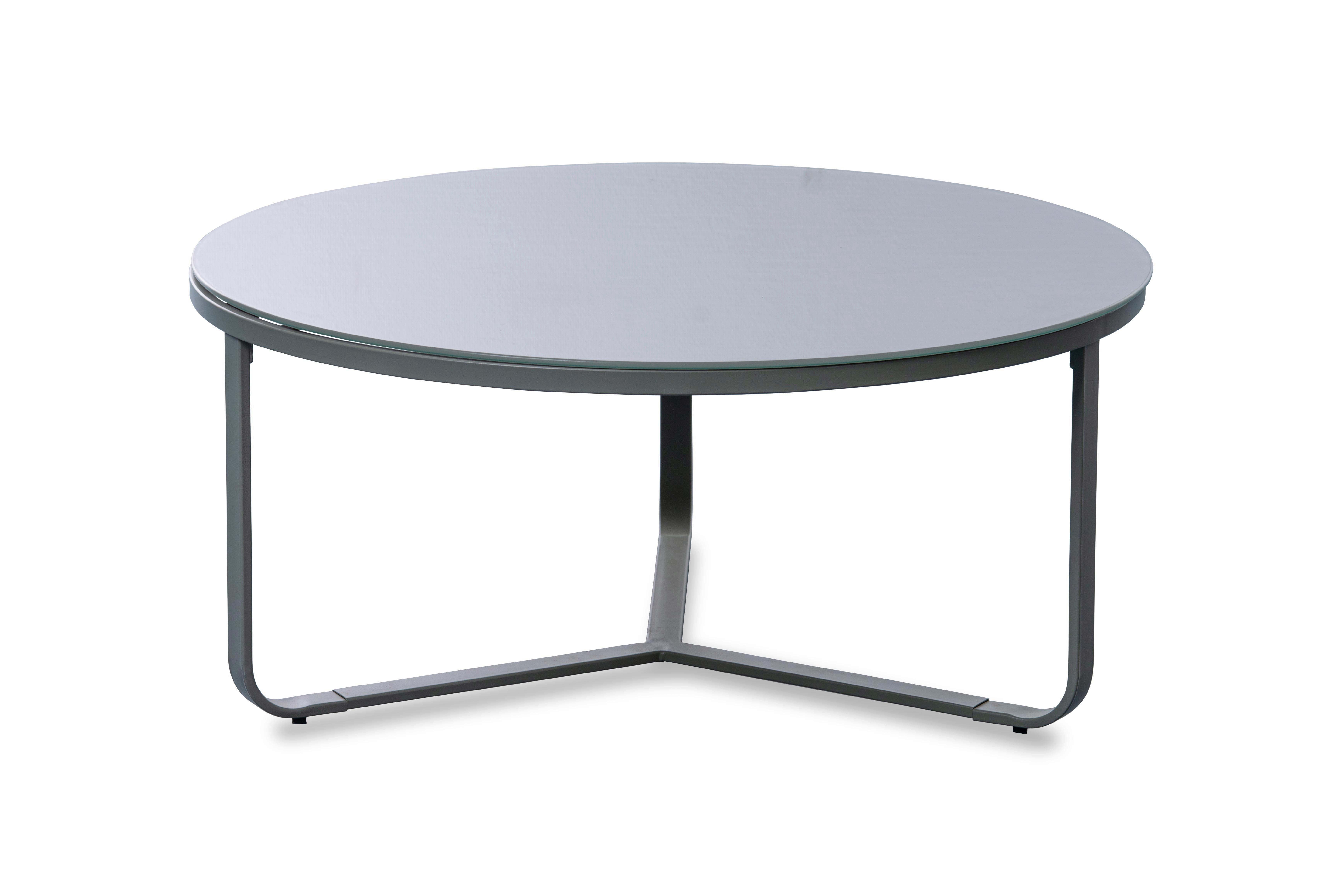 STOLIK KAWOWY BOSTON2 - szary, Design, metal/szkło (80/80/35cm) - Xora