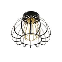 LAMPA SUFITOWA LED ONTARIO *SBN* - czarny/kolor złoty, Design, tworzywo sztuczne/metal (44,5/33cm) - Novel