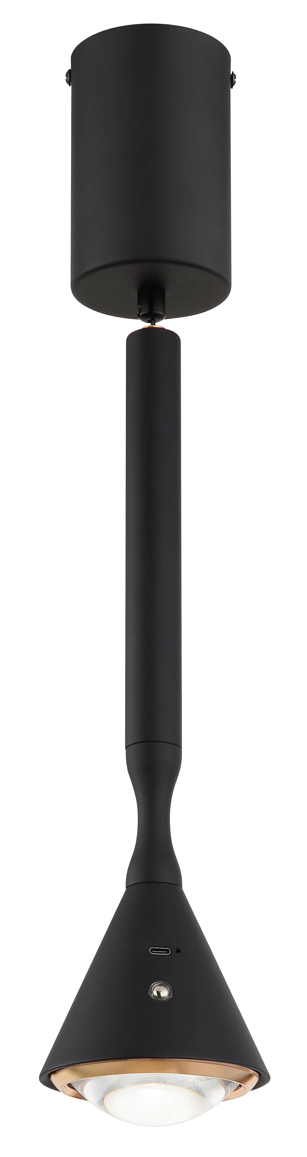 Led-hängeleuchte 16061s Lucinda - Weiss/Schwarz, Design, Kunststoff/Metall (9,9/50-210cm) - Globo