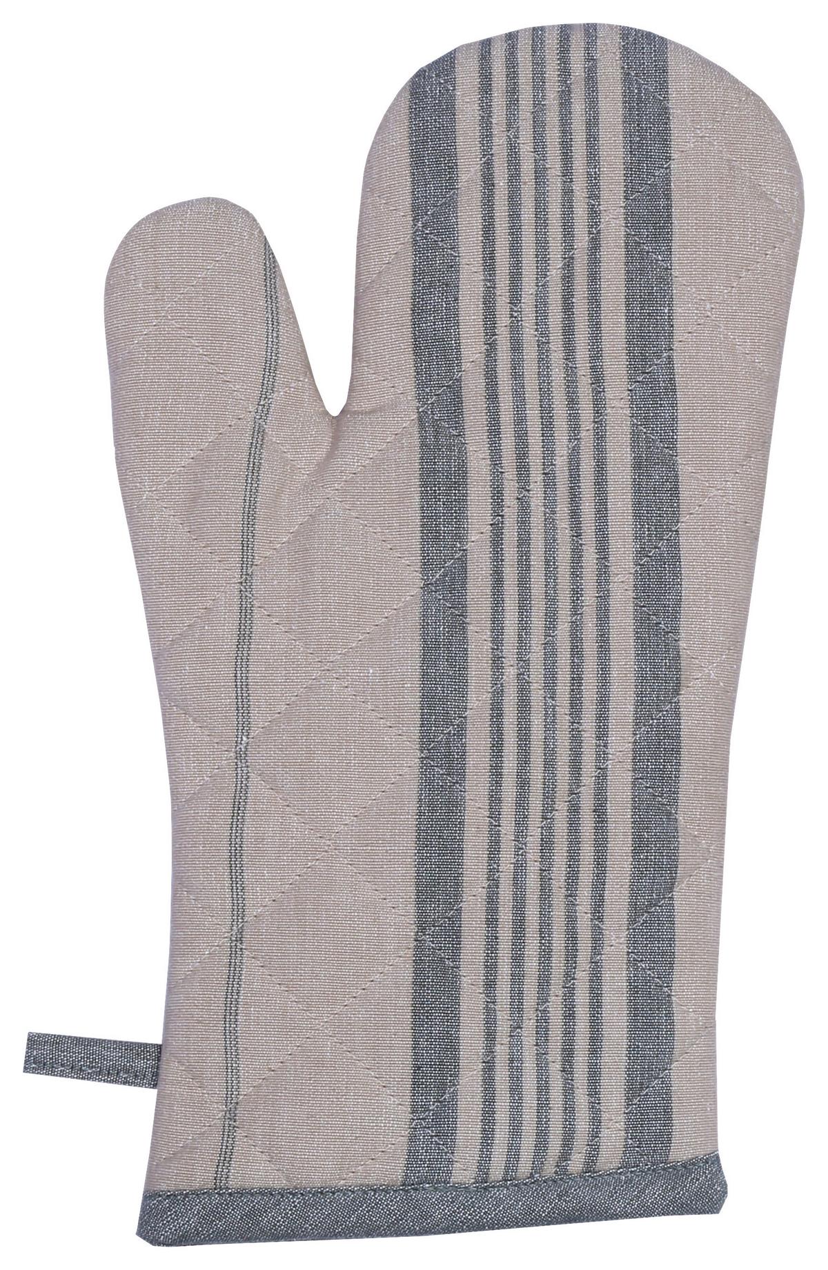 Ofenhandschuh Henry Beige/Salbeigrün - Salbeigrün/Beige, MODERN, Textil (18/32cm) - Modern Living