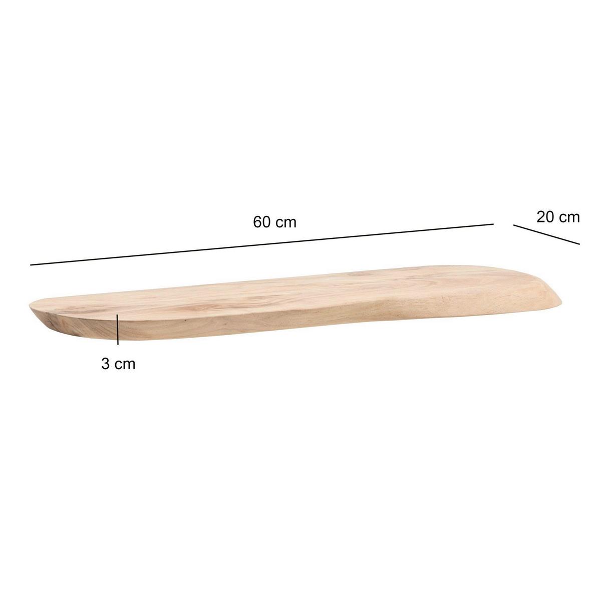Wandboard Wl7.401 - Akaziefarben, Design, Holz (60/3/20cm) - Livetastic