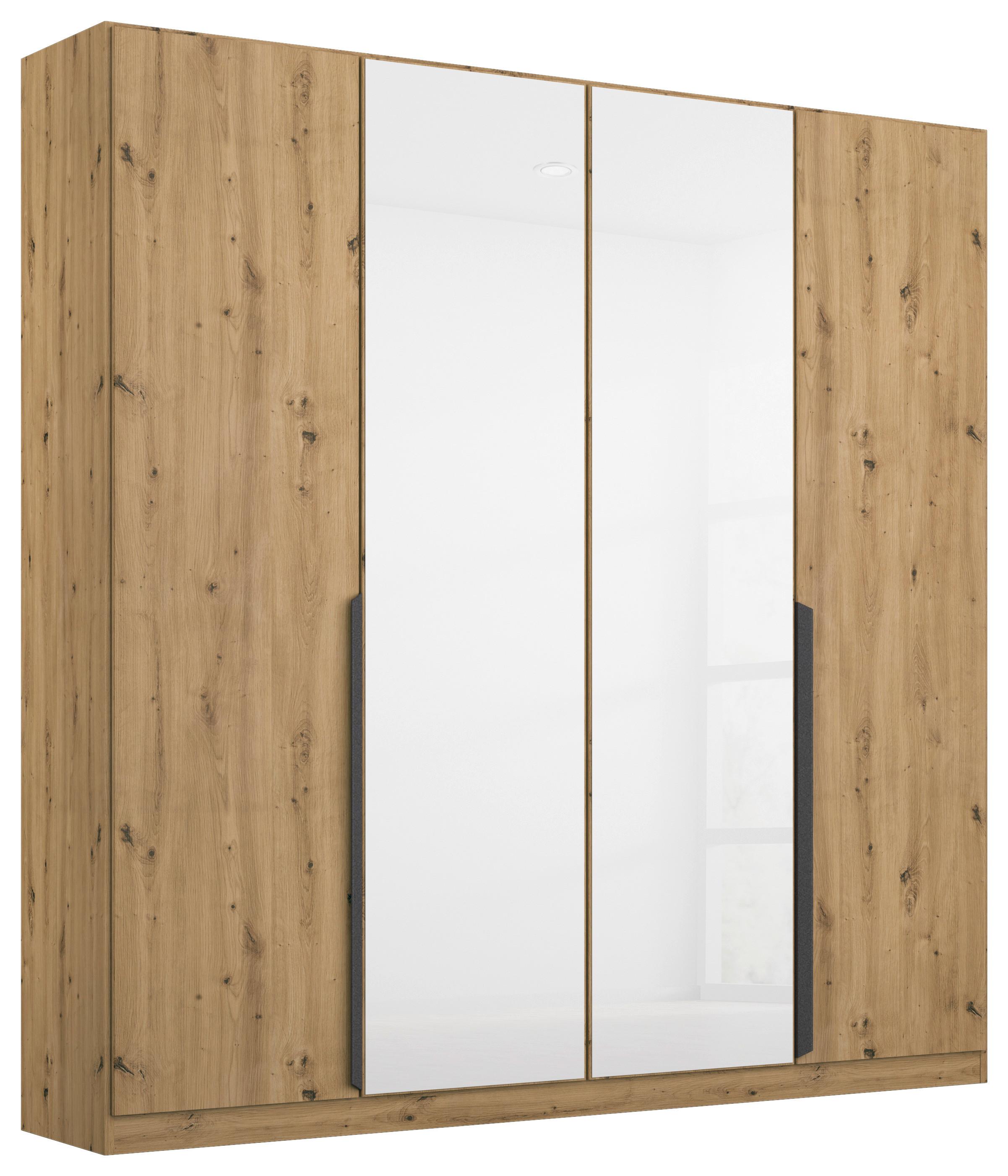 Ormar S Klasičnim Vratima Artemis - bijela/siva, Moderno, staklo/drvni materijal (181/210/54cm) - Modern Living