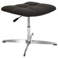 Pisarniški Stolček Saranto, Črna - srebrne barve/črna, Moderno, kovina/tekstil (47/49/47cm) - MID.YOU