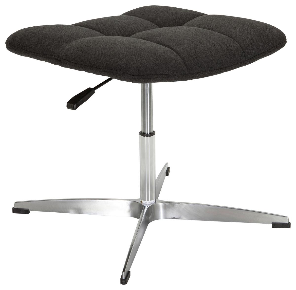 Pisarniški Stolček Saranto, Črna - srebrne barve/črna, Moderno, kovina/tekstil (47/49/47cm) - MID.YOU