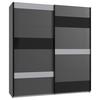Ormar S Kliznim  Vratima Monaco - boje grafita/siva, Moderno, staklo/drvni materijal (180/210/65cm) - Modern Living