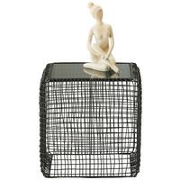 Beistelltisch Laya in Schwarz - Schwarz, LIFESTYLE, Glas/Metall (40/40/40cm) - Premium Living