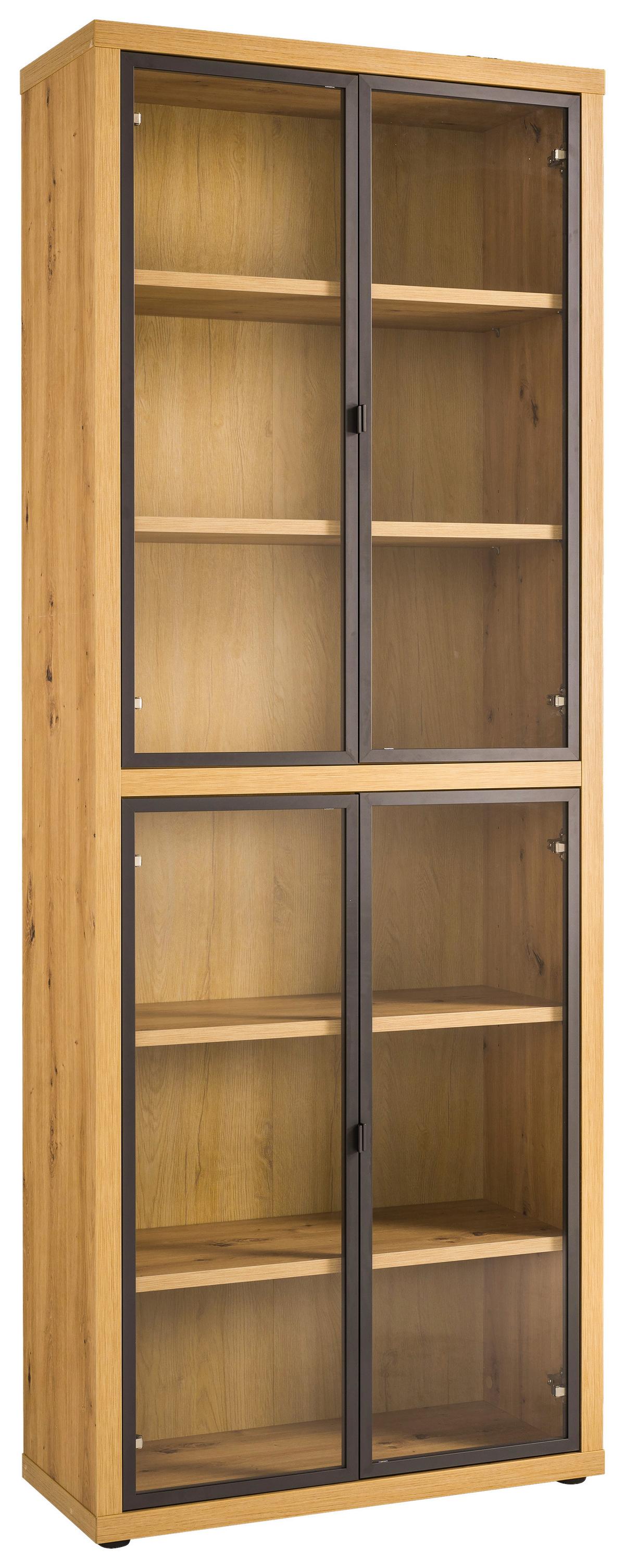 Türenset aus Glas in Anthrazit - Anthrazit, MODERN, Glas/Metall (74/101cm) - Mömax