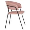 STOL MED ARMSTÖD ALICE -TOP- - svart/rosa, Modern, metall/trä (53/80/59cm) - Mömax