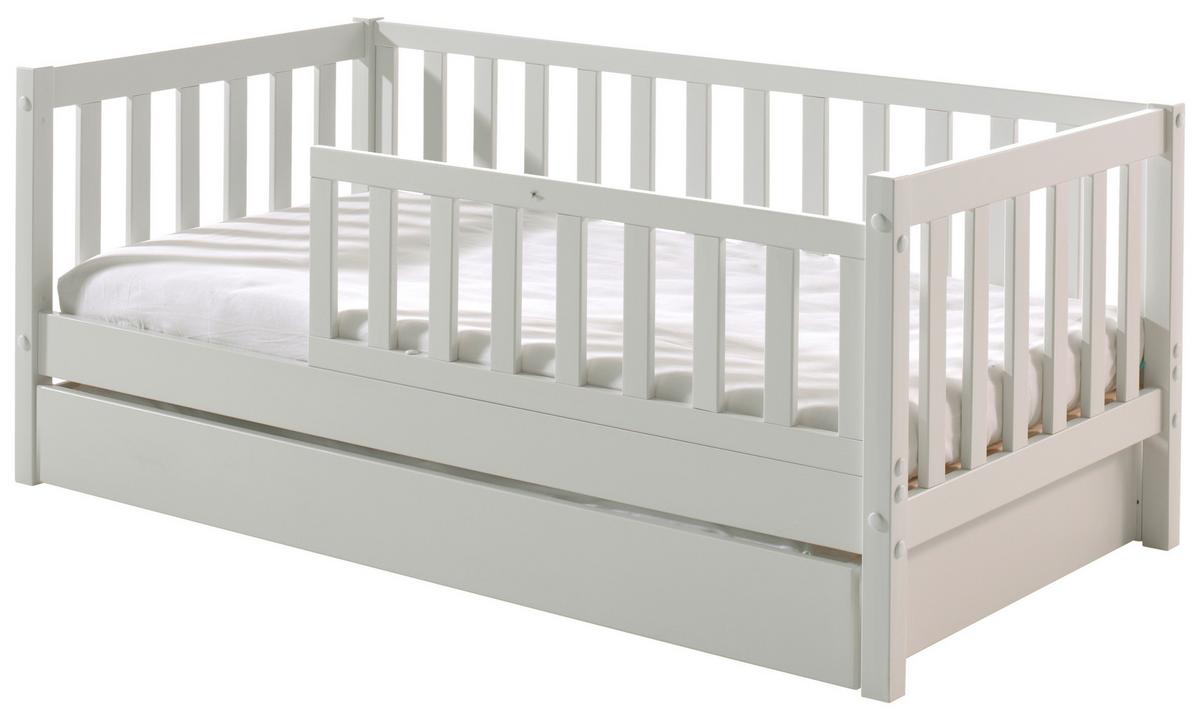 Kinder-/Juniorbett 70x140 cm, weiß - Naturfarben/Weiß, MODERN, Holz (70/140cm) - MID.YOU