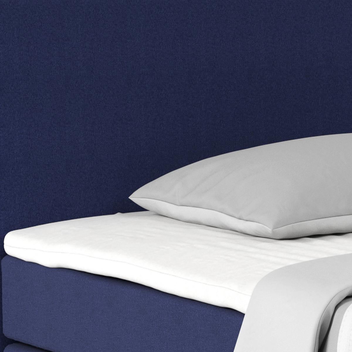 Boxspring Krevet Nero - tamno plava/boje kroma, Konvencionalno, tekstil/metal (140/200cm) - Best Price