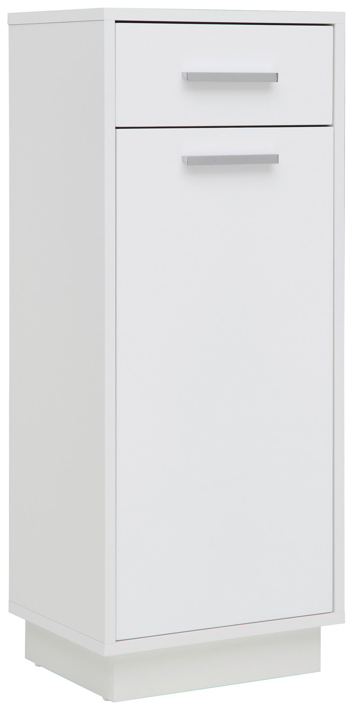 Donji Element Milano - bijela/boje kroma, Moderno, drvni materijal/metal (38/92/30cm) - Mömax