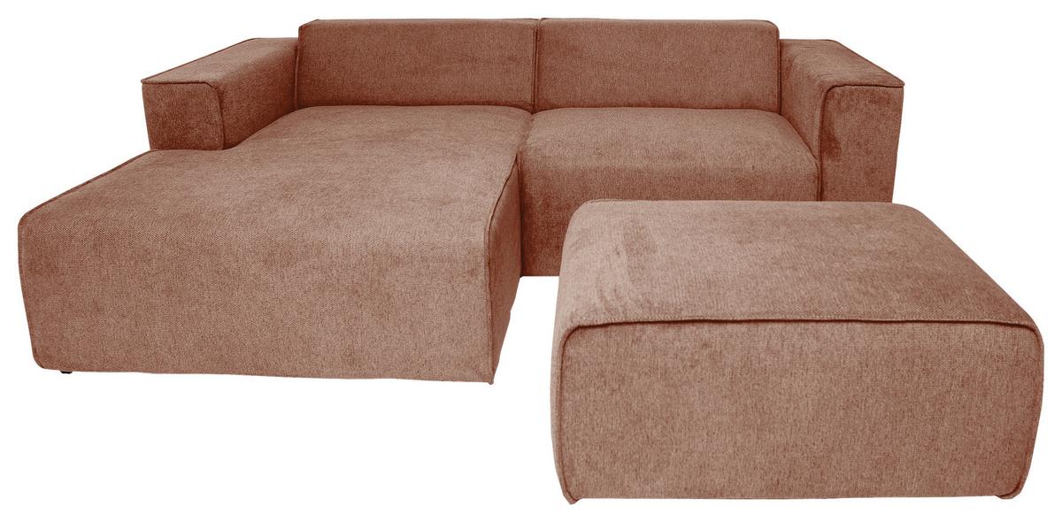 NAROŻNIK BARI - różowy/czarny, Design, tworzywo sztuczne/tkanina (161/234cm) - P & B