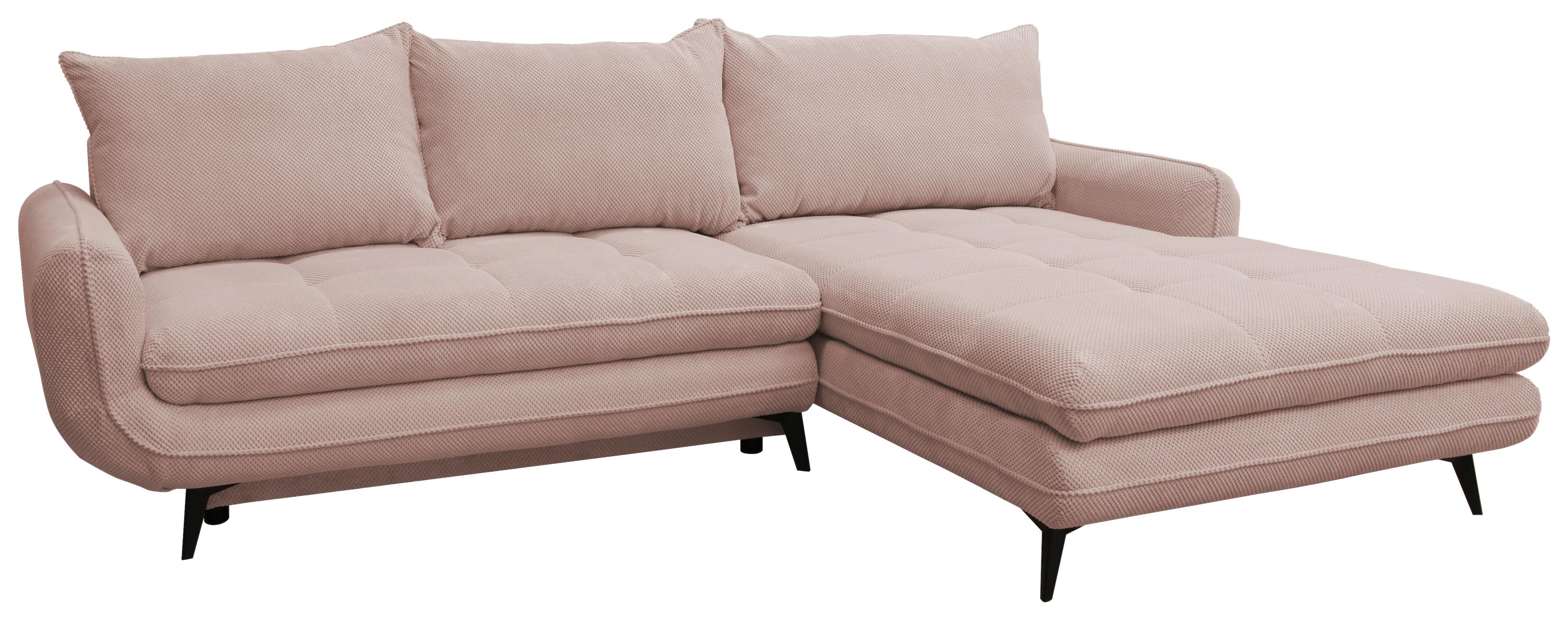 Colțar Wave - roz, Modern, lemn/metal (266/189cm) - Modern Living